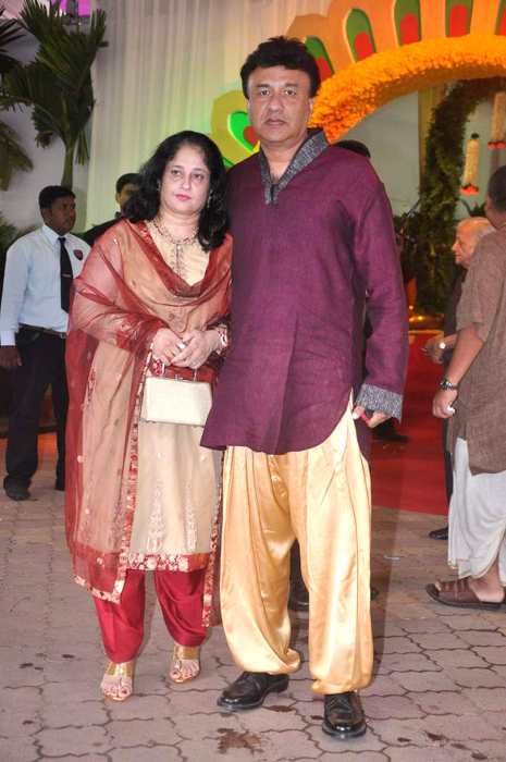 Anu Malik and his wife at ISCKON temple in 2012