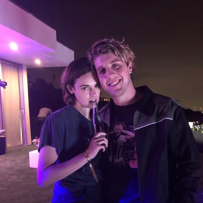 Ava Capri as seen in a picture that was taken with actor Lukas Gage in Milan, Italy in September 2019