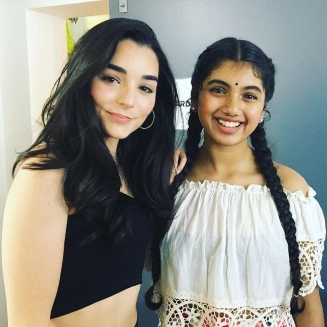 Avantika Vandanapu as seen in a picture that was taken with actress Indiana Massara in September 2018