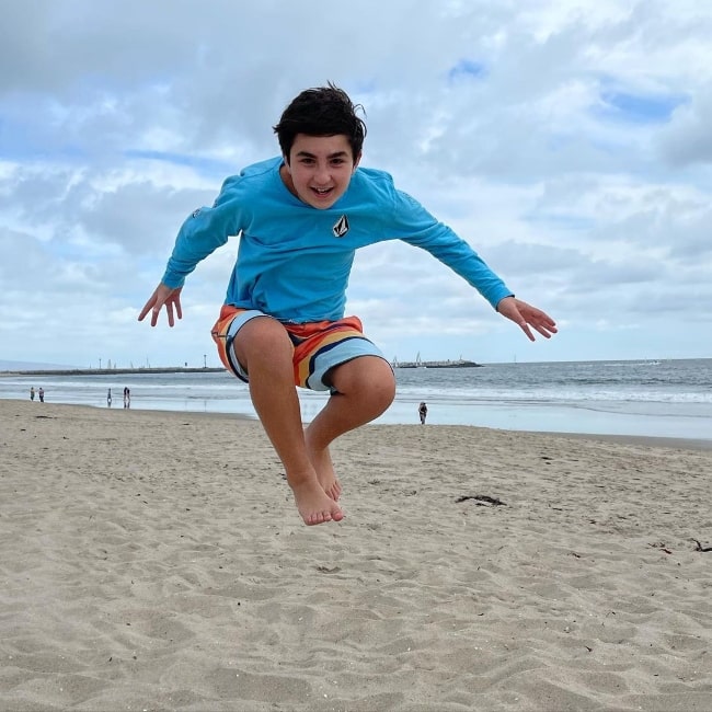 Benjamin Valic as seen while enjoying his time at the beach in Marina del Rey, California in April 2021