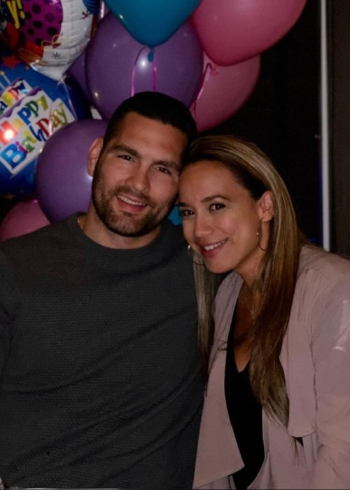 Chris Weidman and Marivi Caban, as seen in February 2020