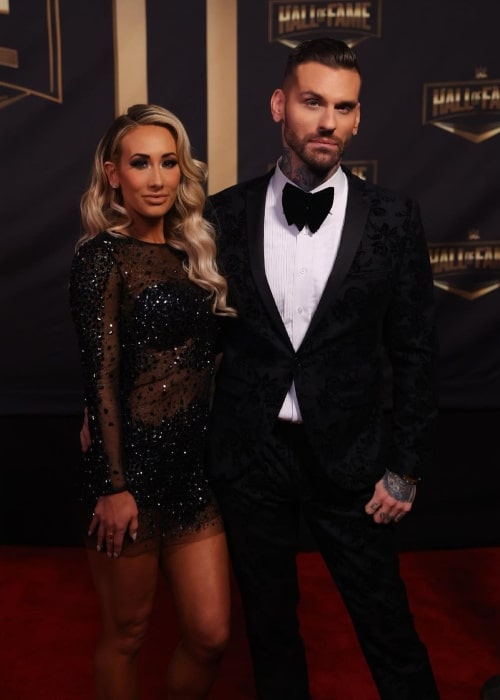 Corey Graves and Leah Van Dale, as seen in April 2021