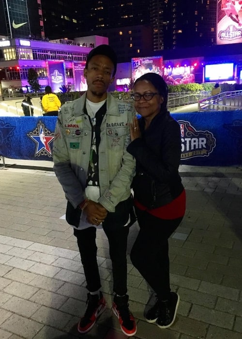 Darrell Britt-Gibson as seen in a picture that was taken with his mother in February 2017