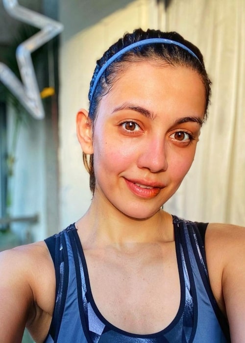 Esha Kansara as seen in a selfie that was taken in Mumbai, Maharashtra in January 2021