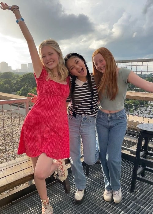 From Left to Right - Shay Rudolph, Momona Tamada, and Vivian Watson in July 2021