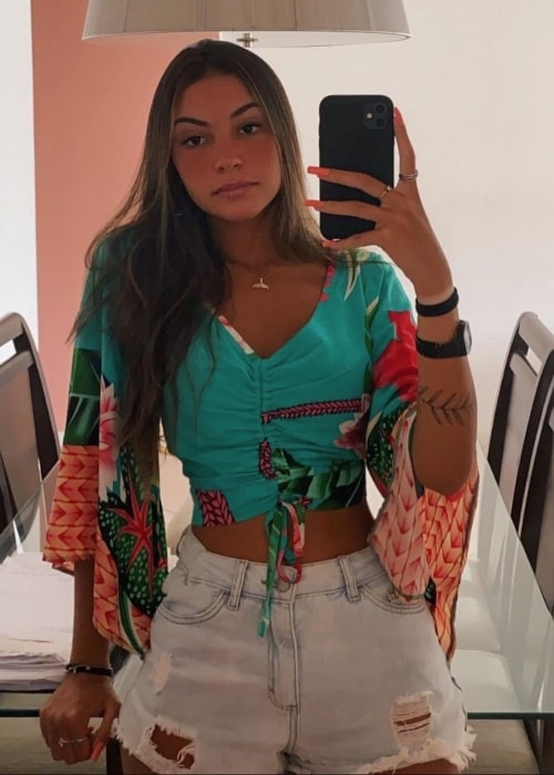 Gabriela Moura as seen in a selfie that was taken in February 2021