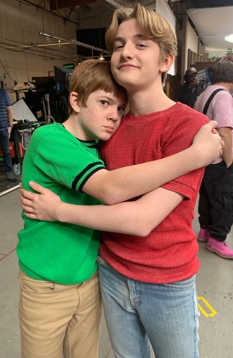 Jack Gore (Left) as seen while hugging Christopher Paul Richards in May 2019