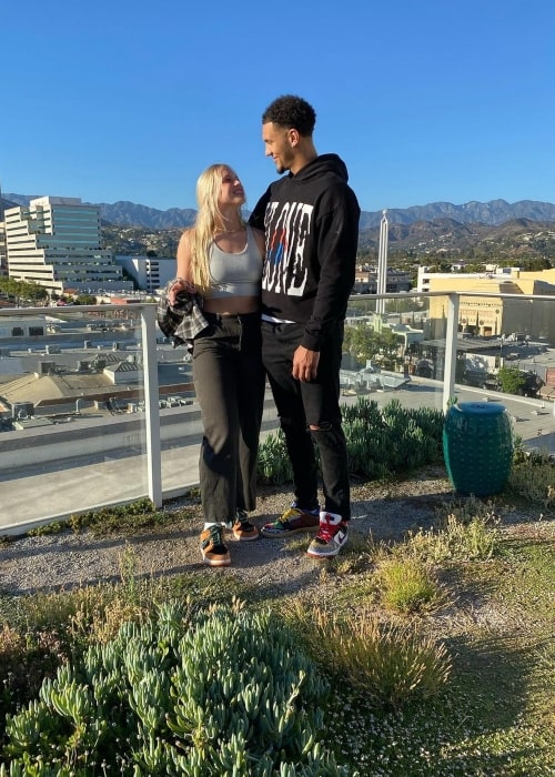 Jalen Suggs and Hailey Van Lith, as seen in June 2021