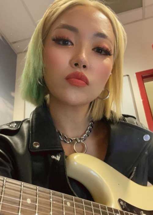 JinJoo Lee as seen in a selfie that was taken in June 2021