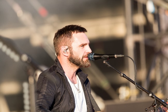 Johnny McDaid pictured while performing with 'Snow Patrol' at Rock am Ring 2018