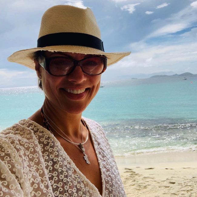 Kate Silverton as seen taking a selfie in August 2019