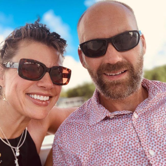 Kate Silverton as seen with her husband in 2019