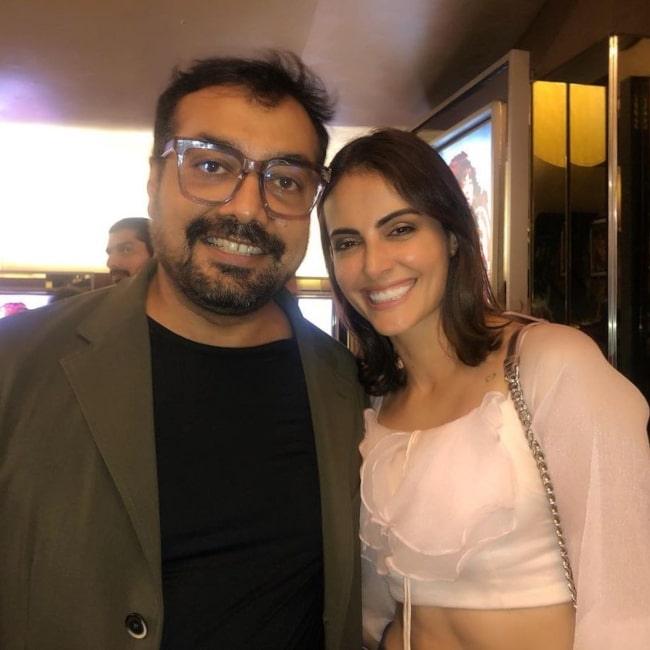 Mandana Karimi in a picture with film director, writer, and producer Anurag Kashyap in September 2020