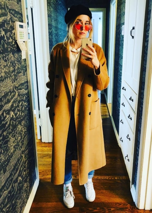 Megan Park as seen in a selfie that was taken in Toluca Lake, California in April 2019