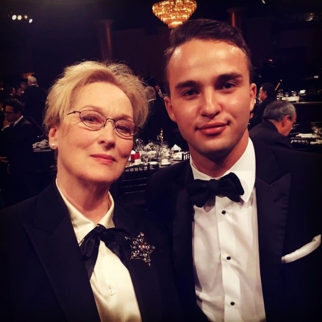 Mojean Aria as seen in a selfie with actress Meryl Streep in June 2019