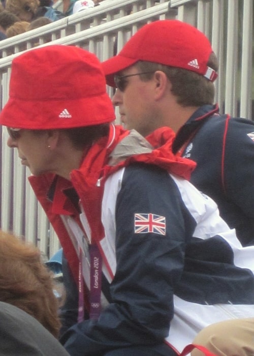 Peter Phillips and Princess Anne at the Team Dressage Final