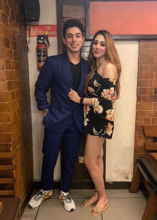 Pratik Sehajpal and Prerna Sehajpal as seen while posing for the camera in Mumbai, Maharashtra