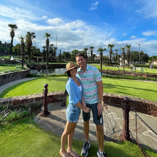 Raven Gates and Adam Gottschalk at Horseshoe Bay Resort in July 2021