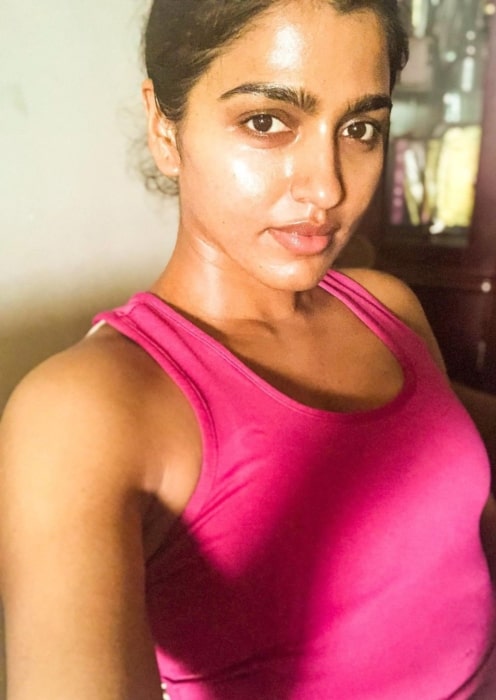 Sai Dhanshika in July 2021 living her workout gear