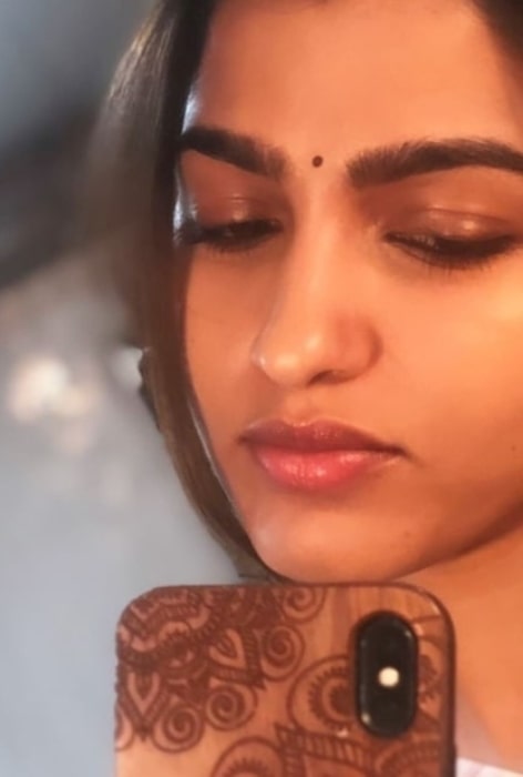 Sai Dhanshika sharing her selfie in February 2020