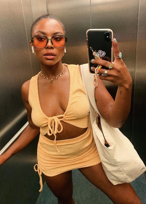 Samira Mighty as seen while taking an elevator selfie in July 2021
