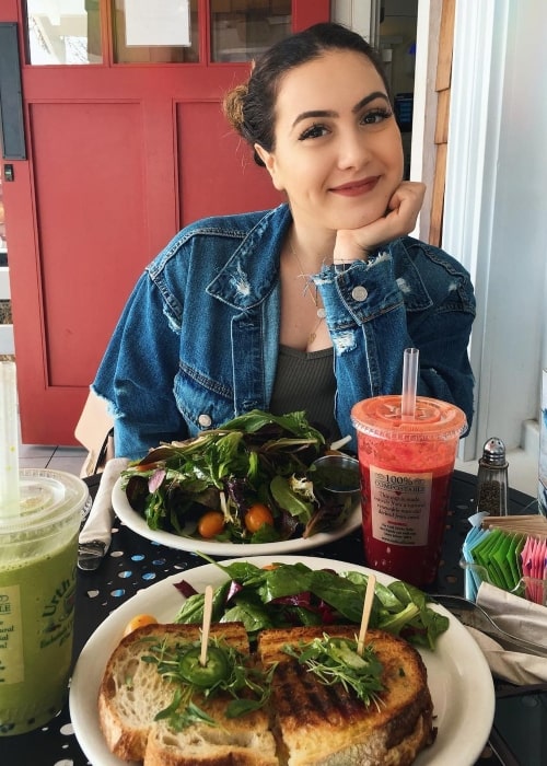 Serene Hesri as seen in a picture that was taken at Urth Caffé, Laguna Beach, California in March 2017