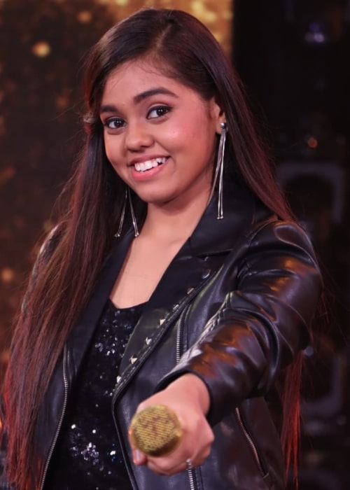 Shanmukha Priya as seen in a picture that was taken on the set of Indian Idol in July 2021