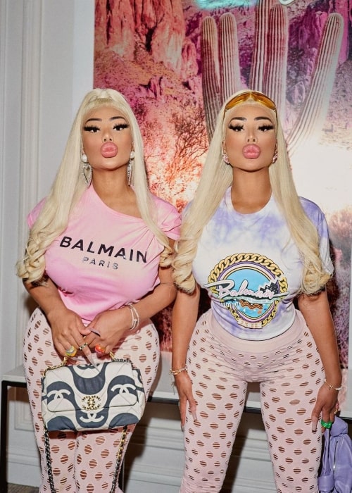 Shannade Clermont as seen in a picture with her twin sister Shannon Clermont in Phoenix, Arizona in April 2021