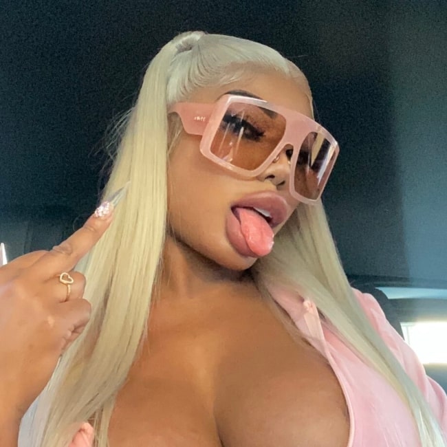 Shannade Clermont as seen in a selfie that was taken in November 2020