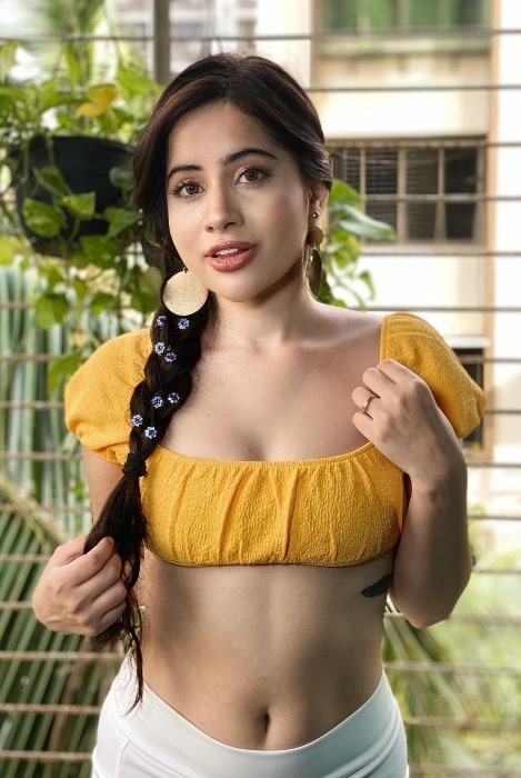 Urfi Javed as seen while posing for the camera in May 2021