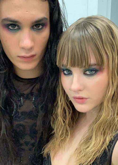 Victoria de Angelis as seen in a selfie that was taken with drummer Ethan Torchio in March 2021