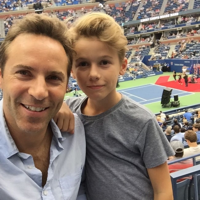 Alessandro Nivola as seen in a selfie that was taken with samniv at Arthur Ashe Stadium in September 2015