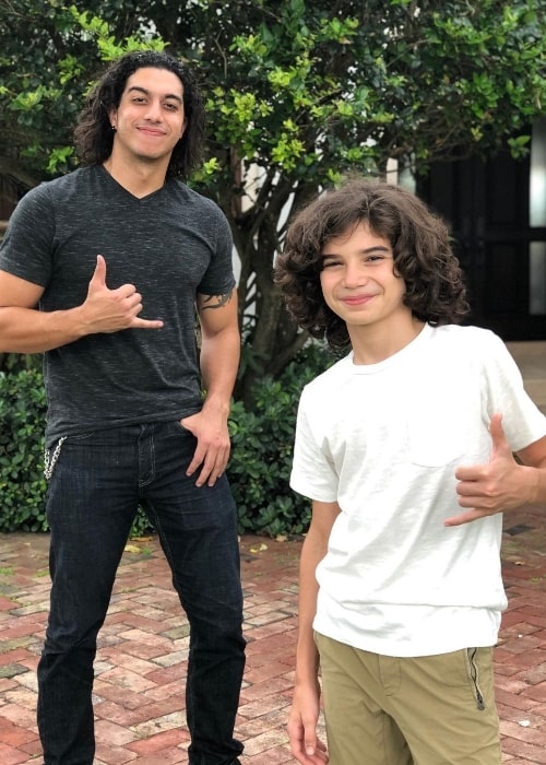 Alex J. Montero (Right) as seen while posing for a picture with Anthony Giovanni Elias in June 2020