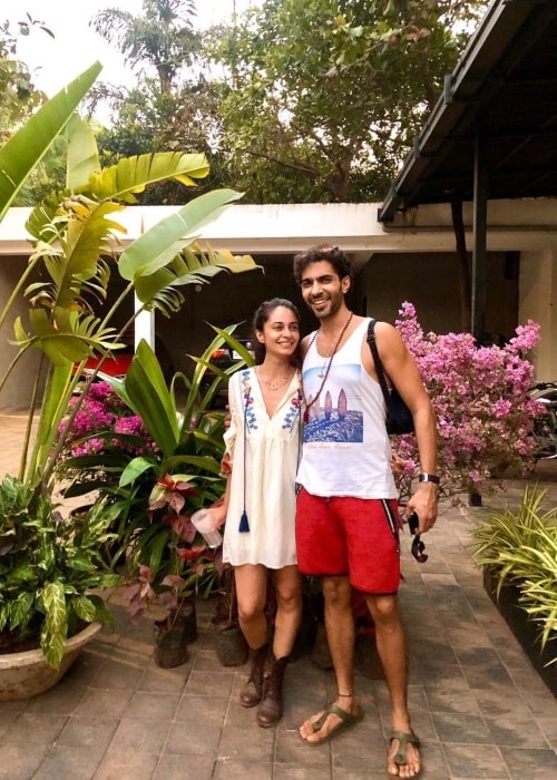 Ayesha Khanna as seen in a picture with her beau Assagao, Goa, India in March 2021