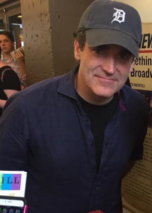 Brian d'Arcy James seen at the stage door of Something Rotten! on Broadway in 2015