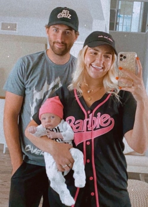 Capron Funk as seen in a selfie with his beau Rydel Funk and their child Super Capron Funk in May 2021