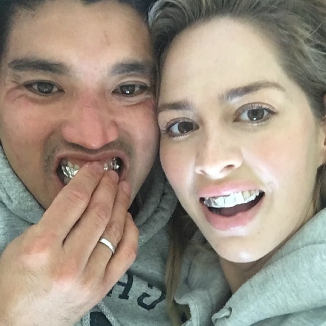 Chad Hugo as seen in a selfie with his wife Priscilla in November 2017