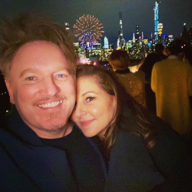 Dan Finnerty as seen in a selfie that was taken with his wife Kathy Najimy in January 2020