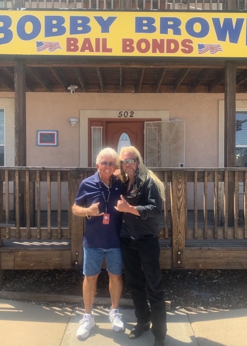 Duane Chapman (Right) and his friend Bobby Brown as seen while posing for the camera