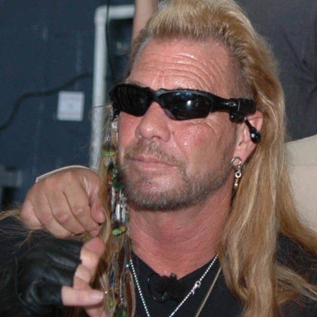 Duane Chapman pictured during his visit aboard the nuclear-powered aircraft carrier USS Nimitz (CVN 68) on May 20, 2005