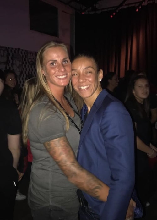 Germaine de Randamie and Samantha, as seen in November 2017