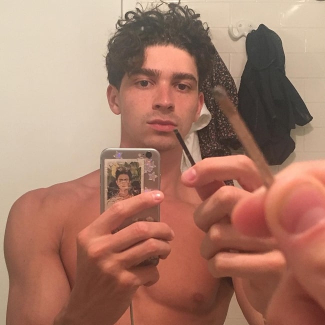 Isaac Powell as seen in a selfie that was taken in July 2018