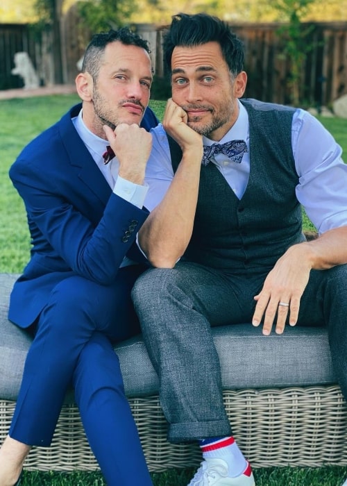 Jason Landau as seen in a picture with his beau Cheyenne Jackson that was taken in March 2021