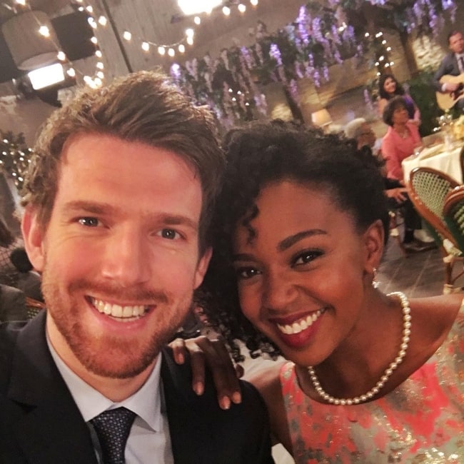 Jerrika Hinton as seen in a picture that was taken with actor Jono Kenyon in April 2016