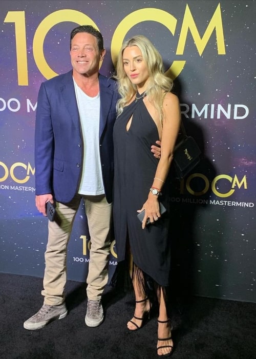 Jordan Belfort and Cristina Invernizzi, as seen in August 2021