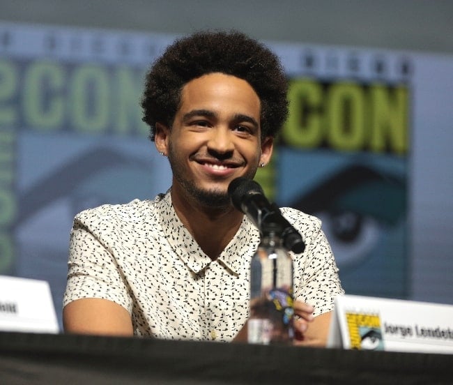 Jorge Lendeborg Jr. as seen while speaking at the 2018 San Diego Comic Con International, for 'Bumblebee', at the San Diego Convention Center in San Diego, California