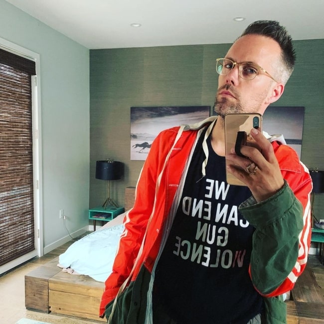 Justin Tranter as seen in a selfie that was taken in June 2019