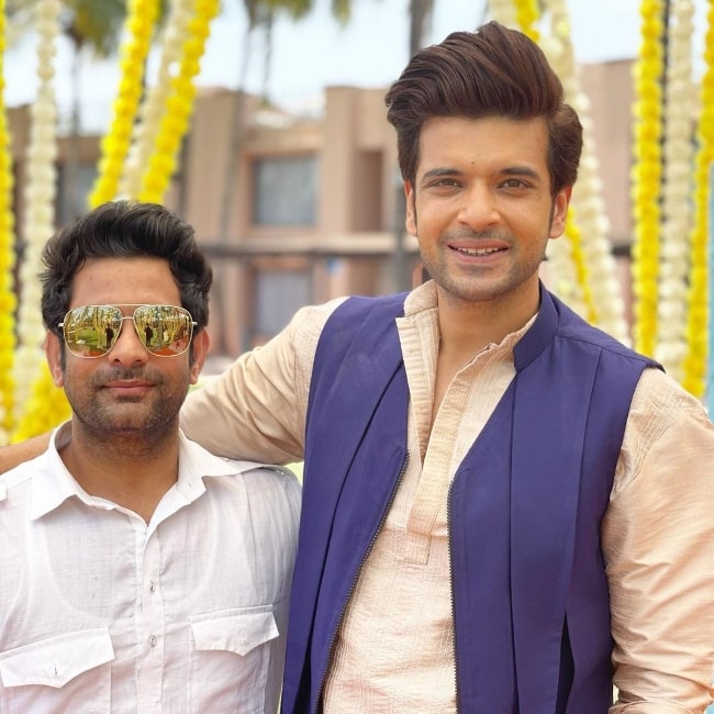 Karan Kundrra (Right) and Parvez in May 2021