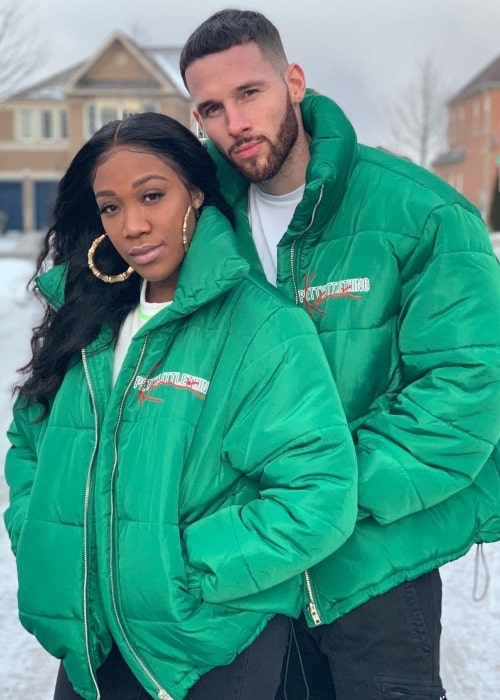 Keshia Rush as seen in a picture with her husband Tray Rush in February 2019