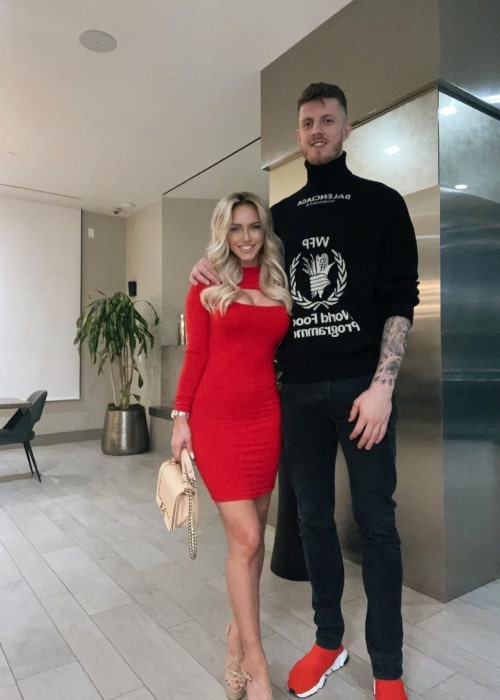 Kourtney Kellar as seen in a picture that was taken with her beau Isaiah Hartenstein in Denver, Colorado, in March 2021